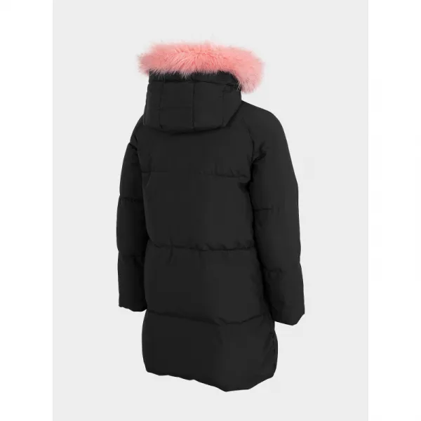 Dievčenská bunda 4F JUNIOR GIRLS JACKET JKUDP004-20S-DEEP BLACK