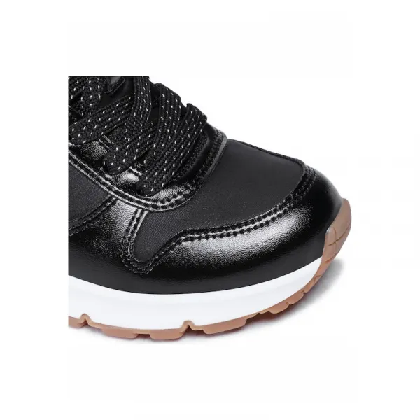 Dievčenské členkové zimné topánky SKECHERS Uno Cozy On Air black gold