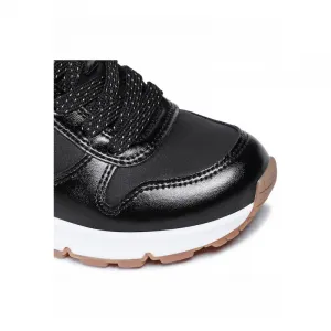 Dievčenské členkové zimné topánky SKECHERS Uno Cozy On Air black gold