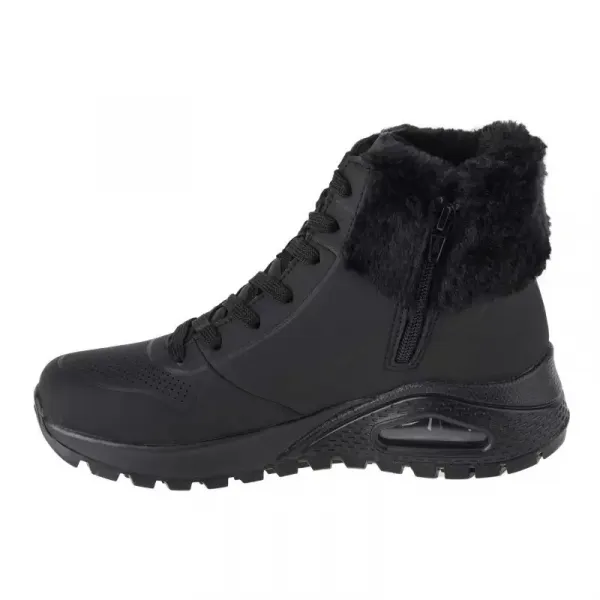 Dámske členkové zimné topánky SKECHERS Uno Rugged Fall Air black