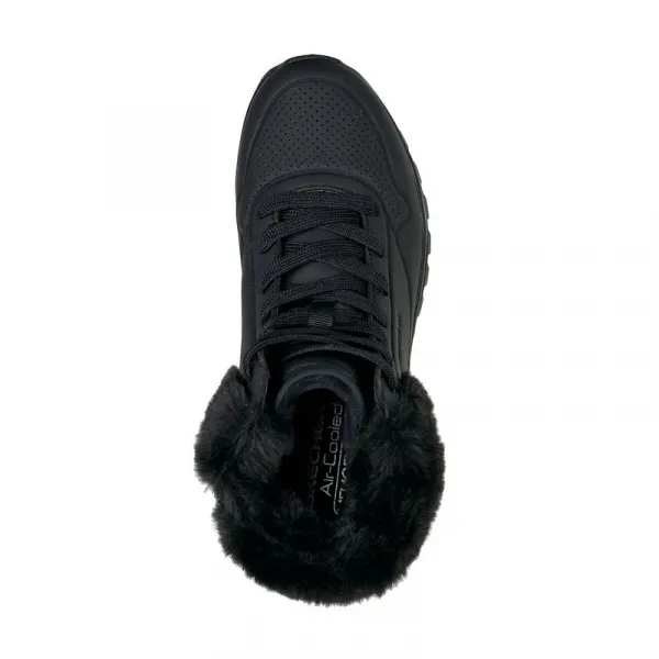 Dámske členkové zimné topánky SKECHERS Uno Rugged Fall Air black