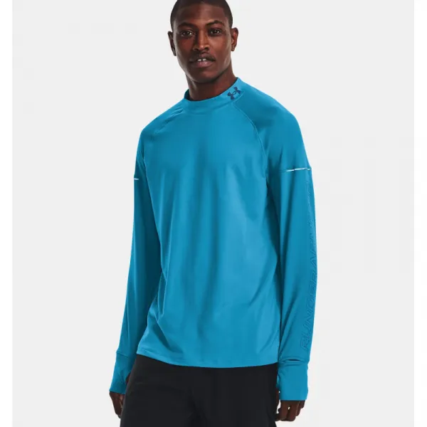 Pánske bežecké tričko s dlhým rukávom UNDER ARMOUR UA OUTRUN THE COLD LS-BLU-1373214-419