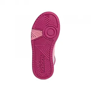 Dievčenská rekreačná obuv ADIDAS Hoops 3.0 Mid K grey one beam pink team real magenta