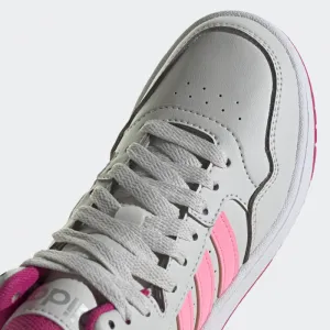 Dievčenská rekreačná obuv ADIDAS Hoops 3.0 Mid K grey one beam pink team real magenta