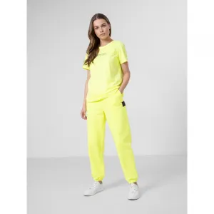 Dámske tepláky 4F WOMENS TROUSERS SPDD012-45S-CANARY GREEN