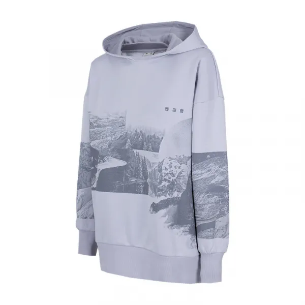 Dámska turistická mikina s kapucňou 4F WOMENS SWEATSHIRT BLD013-34S-LIGHT BLUE