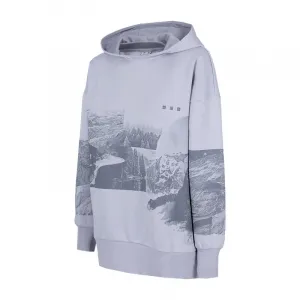 Dámska turistická mikina s kapucňou 4F WOMENS SWEATSHIRT BLD013-34S-LIGHT BLUE