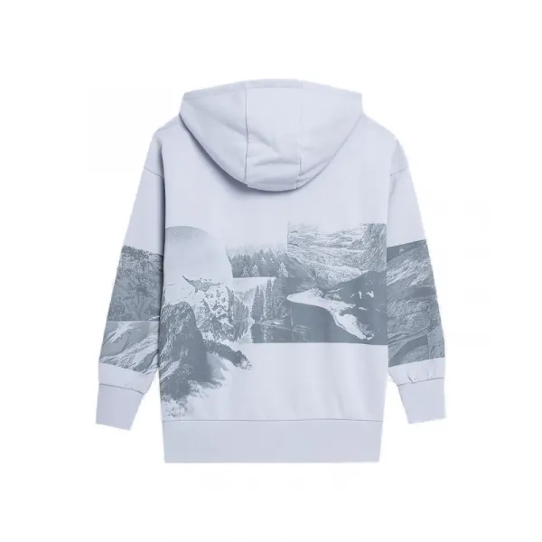 Dámska turistická mikina s kapucňou 4F WOMENS SWEATSHIRT BLD013-34S-LIGHT BLUE