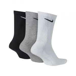 Ponožky NIKE 3 PACK-Everyday Cushion Crew-WHITE MGREYH BLACK