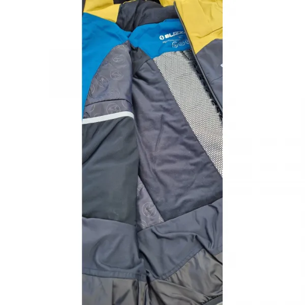 Pánska lyžiarska bunda s kapucňou BLIZZARD Ski Jacket Leogang, petroleum mustard yellow