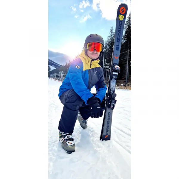 Pánska lyžiarska bunda s kapucňou BLIZZARD Ski Jacket Leogang, petroleum mustard yellow