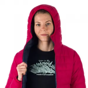 Dámska turistická bunda NORTHFINDER ANNIE-525-rosenavy