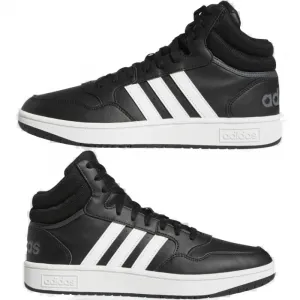 Pánska rekreačná obuv ADIDAS Hoops 3.0 Mid M core black cloud white grey six