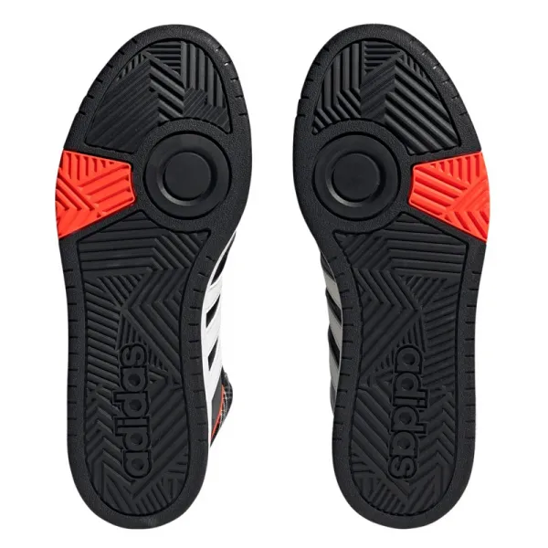 Pánska rekreačná obuv ADIDAS Hoops 3.0 Mid core black cloud white grey two