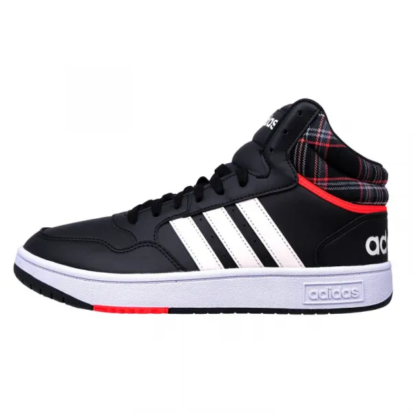Pánska rekreačná obuv ADIDAS Hoops 3.0 Mid core black cloud white grey two