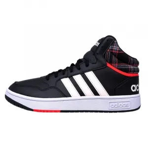 Pánska rekreačná obuv ADIDAS Hoops 3.0 Mid core black cloud white grey two