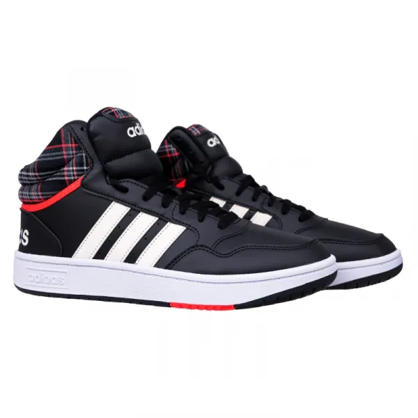 Pánska rekreačná obuv ADIDAS Hoops 3.0 Mid core black cloud white grey two