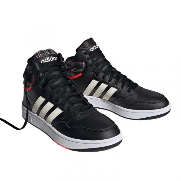 Pánska rekreačná obuv ADIDAS Hoops 3.0 Mid core black cloud white grey two