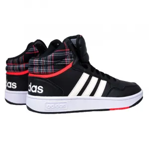 Pánska rekreačná obuv ADIDAS Hoops 3.0 Mid core black cloud white grey two