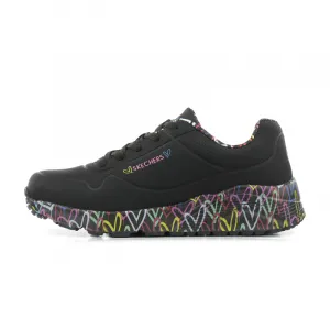 Dievčenská rekreačná obuv SKECHERS Uno Lite Lovely Luv black