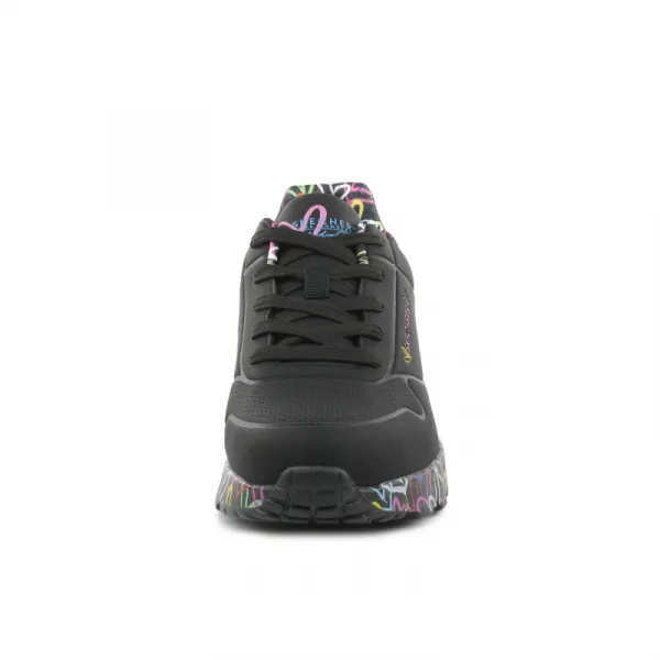 Dievčenská rekreačná obuv SKECHERS Uno Lite Lovely Luv black