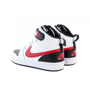 Chlapčenská rekreačná obuv NIKE Court Borough Mid 2 white black university red