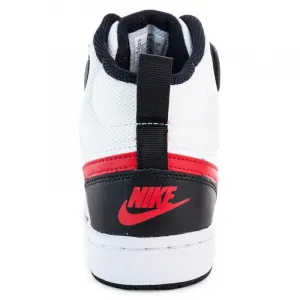 Chlapčenská rekreačná obuv NIKE Court Borough Mid 2 white black university red