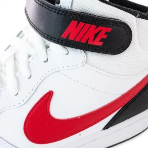 Chlapčenská rekreačná obuv NIKE Court Borough Mid 2 white black university red