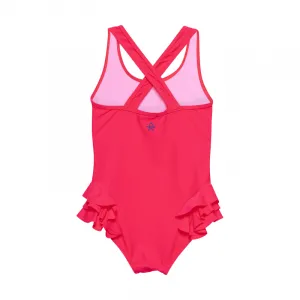 Dievčenské plavky COLOR KIDS Swimsuit W. Application, diva pink 720119.5380