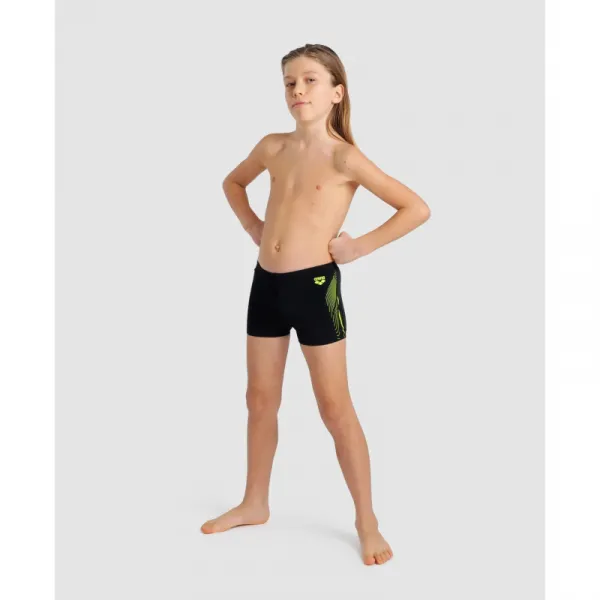 Juniorské plavecké boxerky ARENA BOYS SWIM SHORT GRAPHIC Black