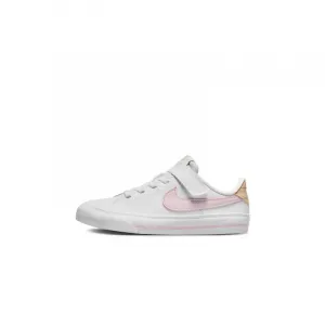 Dievčenská rekreačná obuv NIKE Court Legacy Ks white pink foam honeydew