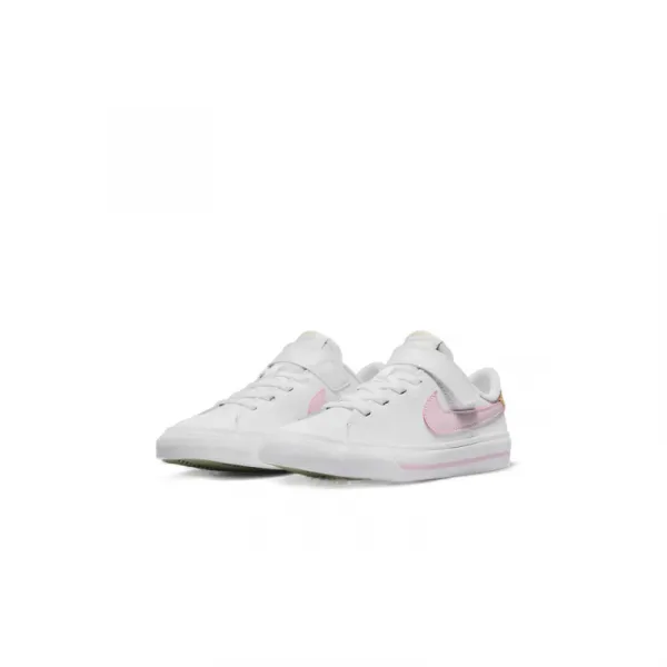 Dievčenská rekreačná obuv NIKE Court Legacy Ks white pink foam honeydew