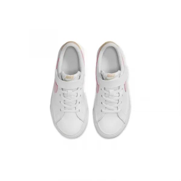 Dievčenská rekreačná obuv NIKE Court Legacy Ks white pink foam honeydew