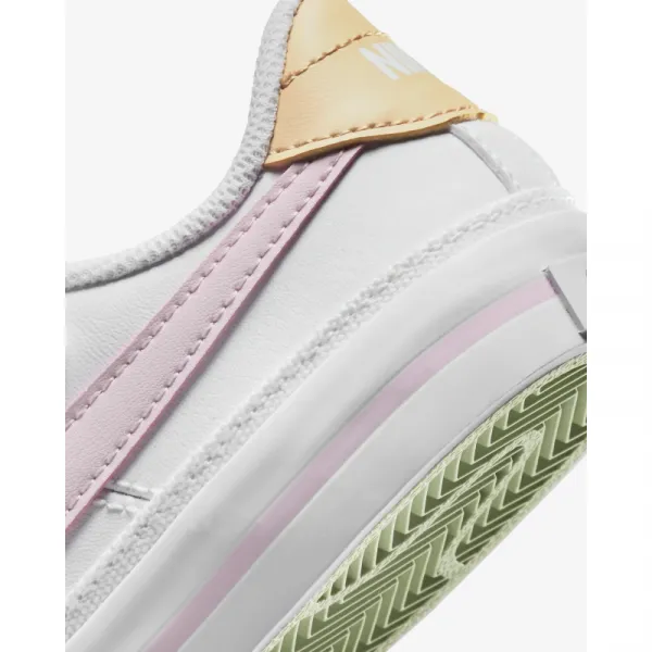 Dievčenská rekreačná obuv NIKE Court Legacy Ks white pink foam honeydew