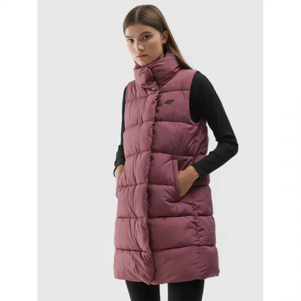 Dámska vesta 4F VEST-AW23TVESF076-53S-DARK PINK