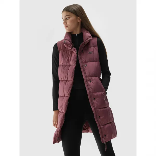 Dámska vesta 4F VEST-AW23TVESF076-53S-DARK PINK