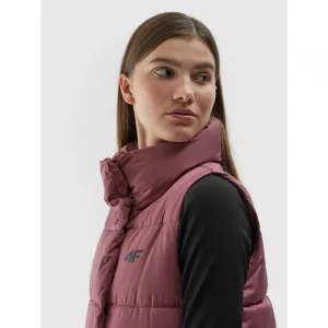 Dámska vesta 4F VEST-AW23TVESF076-53S-DARK PINK