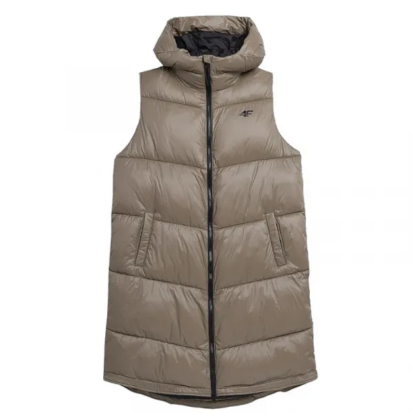 Dámska vesta 4F VEST-AW23TVESF074-82S-LIGHT BROWN