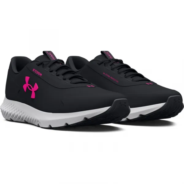 Dámska bežecká obuv UNDER ARMOUR UA W Charged Rogue 3 Storm black jet gray rebel pink