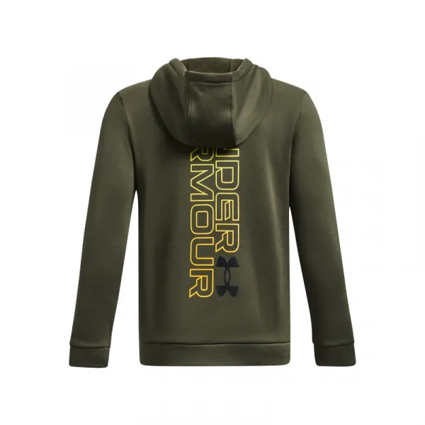 Chlapčenská zateplená mikina s kapucňou UNDER ARMOUR UA Armour Fleece Graphic HD-GRN