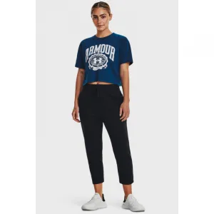 Dámske tréningové tričko s krátkym rukávom UNDER ARMOUR UA COLLEGIATE CREST CROP SS -BLU