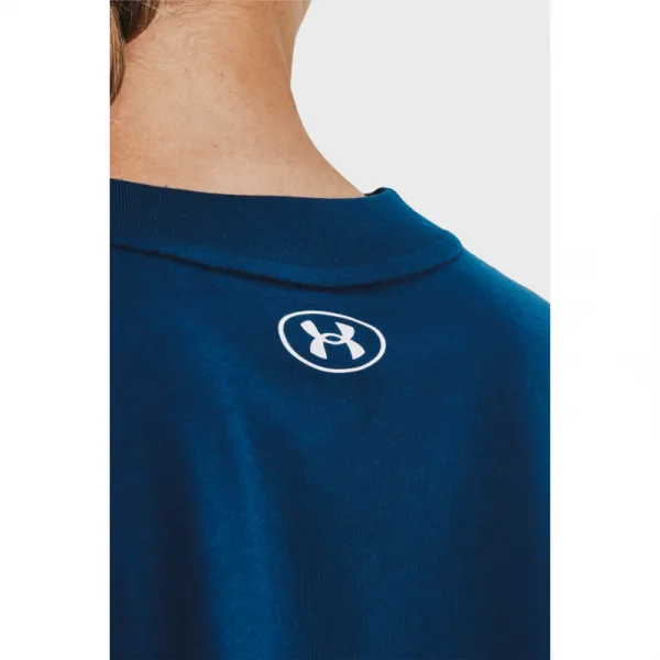 Dámske tréningové tričko s krátkym rukávom UNDER ARMOUR UA COLLEGIATE CREST CROP SS -BLU