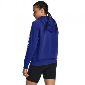 Dámska zateplená tréningová mikina s kapucňou UNDER ARMOUR UA Rival Fleece Graphic Hdy-Royal BLU