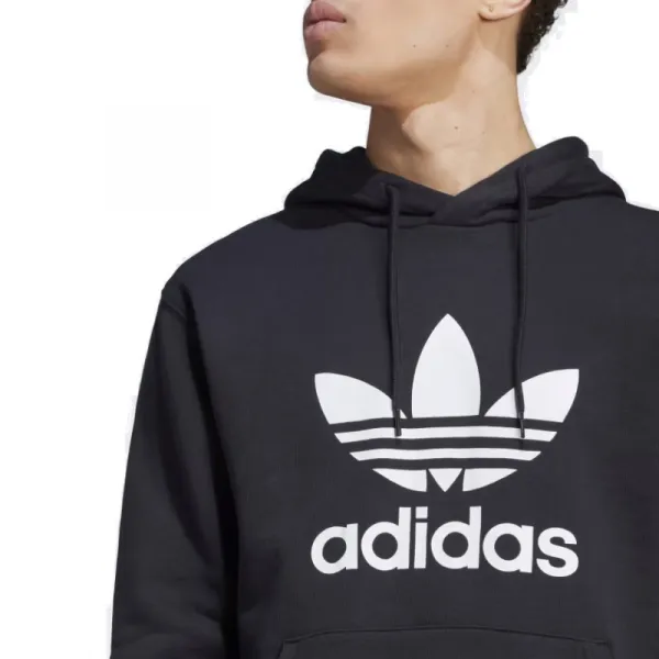 Pánska mikina s kapucňou ADIDAS ORIGINALS TREFOIL HOODY-IM4489-black white