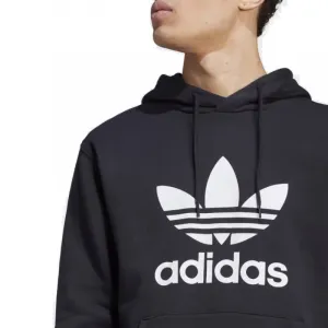 Pánska mikina s kapucňou ADIDAS ORIGINALS TREFOIL HOODY-IM4489-black white