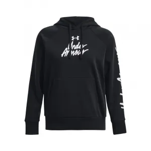 Dámska zateplená tréningová mikina s kapucňou UNDER ARMOUR UA Rival Fleece Graphic Hdy-BLK