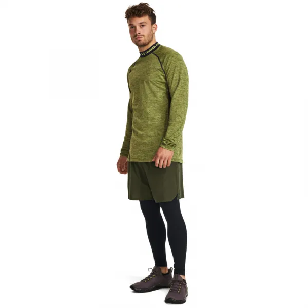 Pánske kompresné tričko s dlhým rukávom UNDER ARMOUR UA CG Armour Twist Mock-YLW