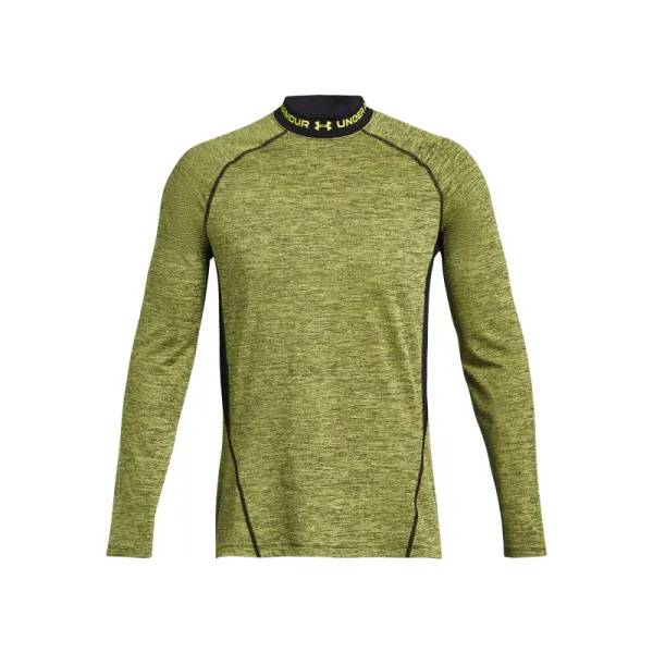 Pánske kompresné tričko s dlhým rukávom UNDER ARMOUR UA CG Armour Twist Mock-YLW