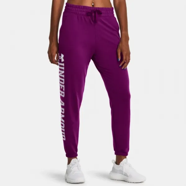 Dámske tepláky UNDER ARMOUR UA Rival Terry Graphic Jogr-PPL