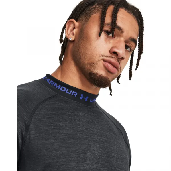 Pánske kompresné tričko s dlhým rukávom UNDER ARMOUR UA CG Armour Twist Mock-BLK